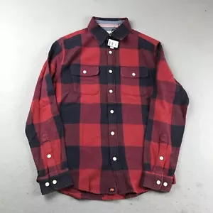 The Normal Brand Mountain Shirt Mens Small Red Plaid Button Up Long Sleeves NWT - Picture 1 of 10