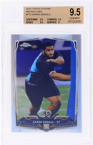 2014 Topps Chrome Aaron Donald Refractor #175 BGS 9.5 Rookie RC - Picture 1 of 2