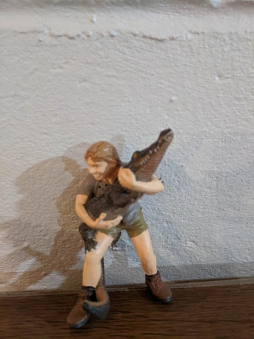RARE vintage Crocodile Hunter Steve Erwin figure - cake decoration, made in 2000 Cover