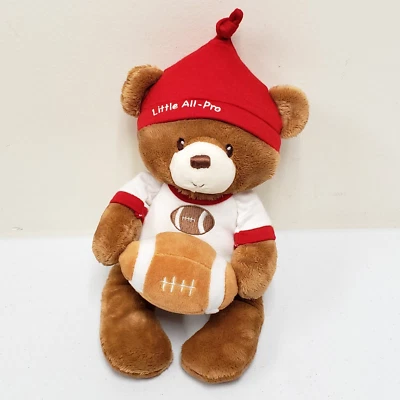Baby Gund Little All Pro Football Bear Rattle Red Hat Stuffed Animal Plush - Image 1 of 4