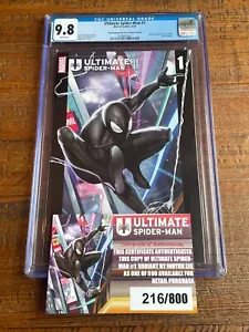 ULTIMATE SPIDER-MAN #1 CGC 9.8 3RD PRINT INHYUK LEE BLACK COSTUME VARIANT LE 800 - Picture 1 of 2