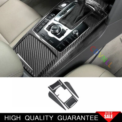 Panel de cambio de marchas de consola central de fibra de carbono real para Audi A6 2005-2011 Foto 1 de 4