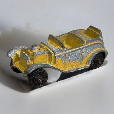 Tootsie Toy Yellow Roadster Diecast Metal Car Model USA Vintage 1950s MCM - Image 1 of 4