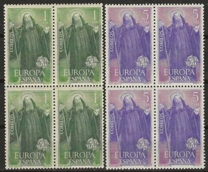 ESPAÑA 1965. EDIFIL 1675/1976. SERIE COMPLETA EN BLOQUE DE 4 "EUROPA-CEPT". MNH. - Imagen 1 de 1