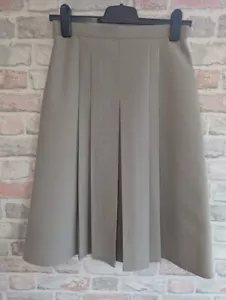 St Michael Pleated Skirt Size 14 Vintage Pale Green - Picture 1 of 11