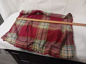 Pottery Barn Red Plaid Square Farmhouse European Style Pillow Cover