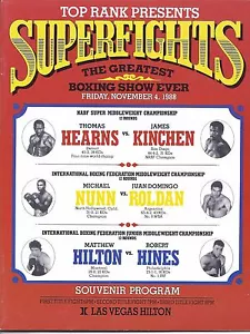 Thomas Hearns Winning Fifth World Title On Site Boxing Program November 4 1988 - Picture 1 of 2