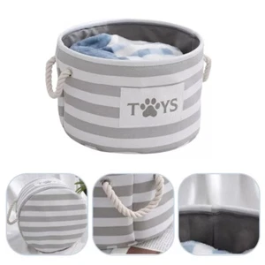 Foldable Pet Toy Storage Basket With Handle Dog Clothes Storage Box - Bild 1 von 8