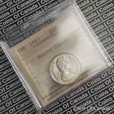 1967 Canada 25 Cents Quarter - ICCS SP 66 Heavy Cameo - Nice Coin #coinsofcanada