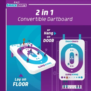 Eastpoint Smack Darts 2-In-1 Suction Cup Convertible Dartboard Target Game - Picture 1 of 5
