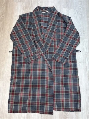LL Bean Mens Ultra-soft Scotch Tartan Plaid Soft Flannel Robe Nightwear Lounge L - Image 1 of 4