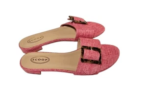 Sandali con fibbia Scoop Rolie slides paglia marrone beige 9,5 M - Foto 1 di 3