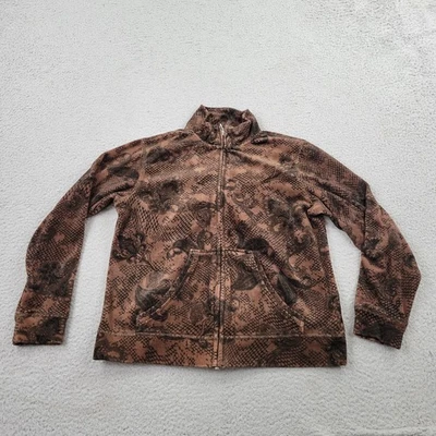 Chaqueta Jane Ashley Para Mujer PM Pequeña De Colección Patrón Serpiente Cremallera Completa Informal Estilo de Vida Foto 1 de 4