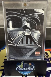 Erik Maell Darth Vader - Star Wars Topps Artist Sketch Card 1/1 Galaxy Series 5 - Picture 1 of 3