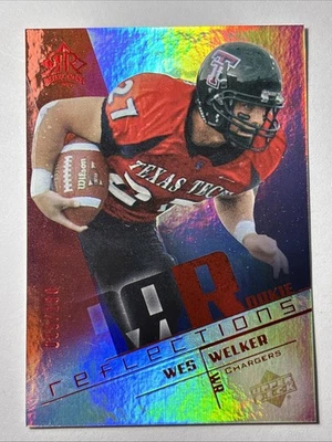 2004 UD Reflections Red Color Match #206 Wes Welker Patriots Rookie 89/100!! - Image 1 of 2