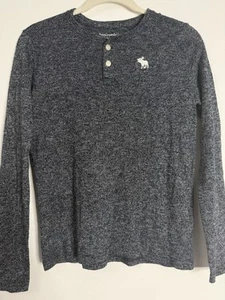 Boys Abercrombie Kids Grey Long Sleeve Size 13/14 - Picture 1 of 4