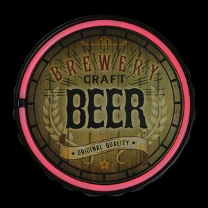 Letrero de pared Northlight 12,5" B/O USB estilo neón con luz LED tapa de botella de cerveza - Imagen 1 de 7