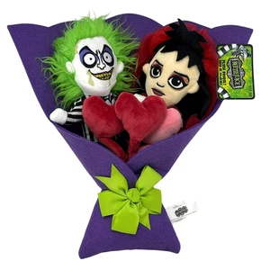 BEETLEJUICE Lydia Valentine Wedding Purple Bouquet Beetle Juice Plush Movie NWT - Picture 1 of 5