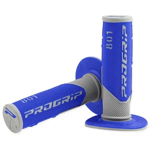 Progrip 801 Griffe Half Waffle Soft Density Lenkergriffe (22-25mm) grau blau - Bild 1 von 3