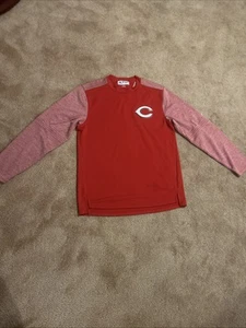 Majestic MLB Cincinnati Reds Therma Base Pullover Men’s Medium- Red, Layer, Logo - Picture 1 of 6