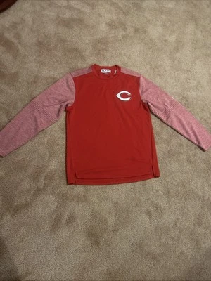 Majestic MLB Cincinnati Reds Therma Base Pullover Men’s Medium- Red, Layer, Logo - Image 1 of 4