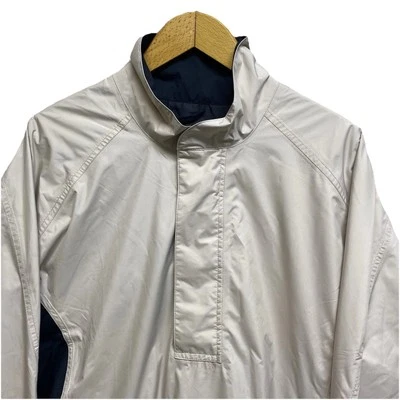 DryJoys By FootJoy 1/2 Zip Golf  Pullover Windbreaker Jacket Mens Med Beige - Image 1 of 4