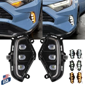 Par de luces antiniebla de parachoques izquierda y derecha luces de conducción DRL para Toyota RAV4 2019-2025 - Imagen 1 de 12