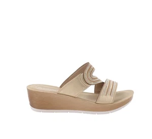Inblu Scarpe RN000023 Ciabatte Donna in Similpelle Beige - Imagen 1 de 8