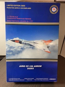 Avión de guerra canadiense Heritage Avro CF-105 flecha modelo de avión fundido a presión, escala 1:72 - Imagen 1 de 10