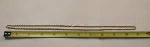 14K Gold Hollow Rope Chain Necklace 22" Long - Picture 1 of 5