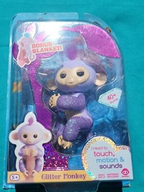 Fingerlings Limited Edition Baby Monkey Kiki Purple Glitter NOS New In Package 