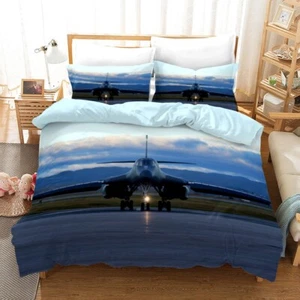 3D Fighter Quilt Cover Set Duvet Cover Bedding Pillowcases - Picture 1 of 4