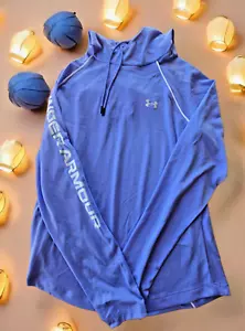 Under Armour Loose Women's M Lavender Purple Silky Long-Sleeve Hoodie Top - Picture 1 of 6