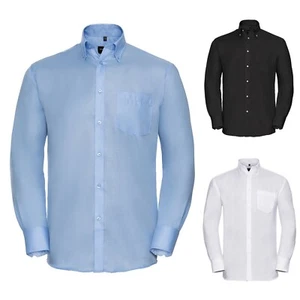 Camisa de sarga para hombre sin planchas manga larga 100% algodón talla grande S-4XL B956 - Imagen 1 de 8
