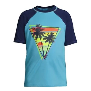 LANDS' END Big Boys XXL(18-20) Palm Trees Rashguard UPF 50 NWT - Picture 1 of 3