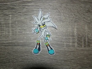 Silver The Hedgehog Character Sonic Game Embroidered Iron On Patch 2.25" x 4.25" - Picture 1 of 2
