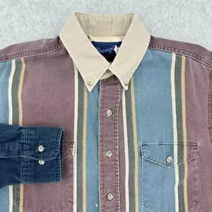 Wrangler Hemd Herren 16-34 Mehrfarbig Western Cowboy L/S Button Down Vintage - Bild 1 von 11
