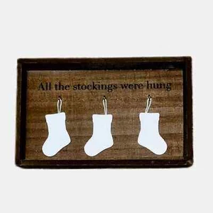 Target 2021 "All the Stockings Were Hung Shadowbox" Christmas Decoration - Picture 1 of 1