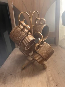 Juego de tazas de café de té 8 OZ con exhibición de árboles decoración de bar boho vintage Japón - Imagen 1 de 19
