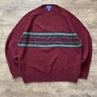 Pendleton gestreifter Pullover Größe Herren XL 100 % Wolle aztekisch rot Vintage Rundhalsausschnitt