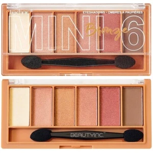 Technic Mini 6 BRONZE Eyeshadow Palette nude Brown Beige Dark Smokey - Picture 1 of 5
