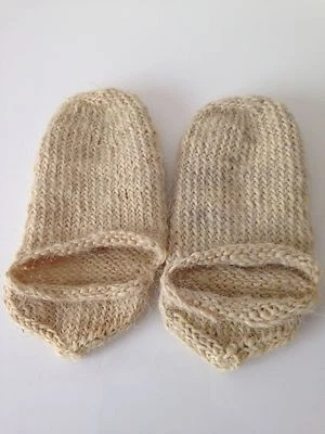 Zapatillas de Lana Artesanales Niños Tejidas Hechas a Mano Talla 6-8 Foto 1 de 2