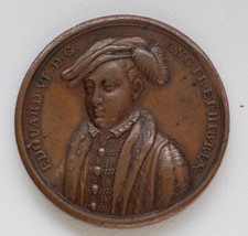 Kings and Queens of England Great Britain, Eduard VI (1547-1553). Æ Medal
