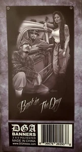 DGA HOMIES BANNERS BACK IN THE DAY 3" x 5" BRAND NEW BANNER GANGSTER LOWRIDER - Picture 1 of 2