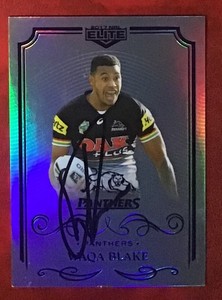 WAQA BLAKE 2017 ELITE  PENRITH PANTHERS SS102 SIGNED Trading Card. D