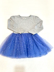 Tucker + Tate  Girls Pullover Tutu Multi Color Sparkle Dress  Size 4 Blue Gray - Picture 1 of 7