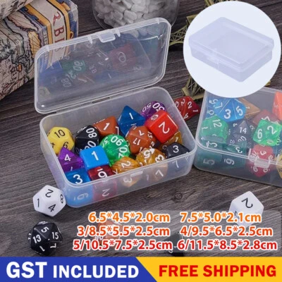 up 10pcs Plastic Storage Box Small Clear Jewelry Organizer Case Container Tools - image 1 of 4