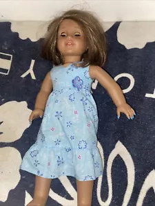 Vestido American Girl Kanani Akina Hawaiian Meet Azul Estampado Floral 2011+2008 Muñeca - Imagen 1 de 10