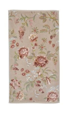 PIP Studio Handtuch Secret Garden Khaki 55x100 cm Blumenranke Blüten  - Bild 1 von 3