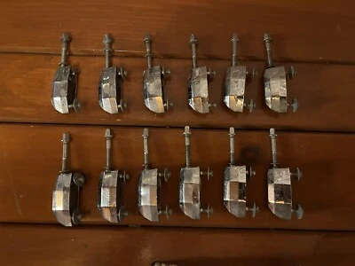 Lot Of 12 Vintage Pearl Drum Diamond Lugs 1969 W. Rods  — 第 1/3 张图片